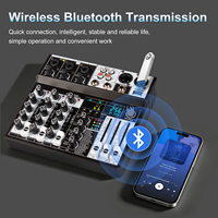 Console de mixage audio portable professionnelle PG6 6 canaux pour l'enregistrement, le DJ, le direct en ligne et le karaoké