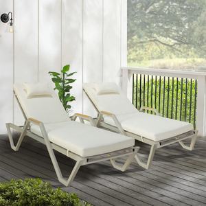 Meubles <span class=keywords><strong>de</strong></span> <span class=keywords><strong>jardin</strong></span> Chaise <span class=keywords><strong>de</strong></span> plage Bureau <span class=keywords><strong>de</strong></span> natation en aluminium Durable Hotsale Pool Outdoor Sun Lounger With Coussin Outdoor Chaise Lounge - Product Image 2