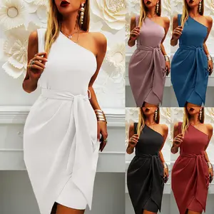 2022 Nieuwe Ontwerp Ronde Hals Mouwloze Gewoon Elegante Vrouwen Zomer Party Lange Casual Dress