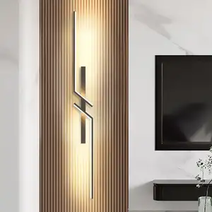 Modern And Minimalist Home Luxury Grille Living Room TV Background Wall LED Bedroom Bedside Wall Lamp