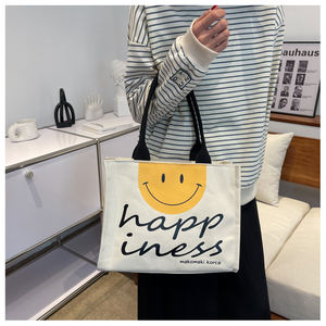 Borse da <span class=keywords><strong>Shopping</strong></span> in tela di cotone di grande capacità nuovo Design molte tasche con cerniera alla moda per uso estivo invernale da spiaggia - Product Image 5