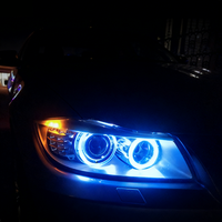 Nouveaux anneaux halo LED DRL 2-en-1 4-en-1 12V 24V, yeux d'ange 60mm 70mm 80mm 90mm 100mm RGB, clignotants APP pour voitures