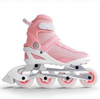 Patins à roulettes professionnels roses et mignons pour femmes, avec cadre en alliage d'aluminium et 4 roues, idéaux pour les sports de loisirs en plein air