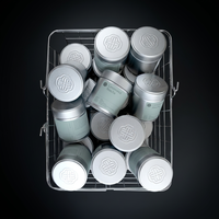 Boîte en métal de 30g pour poudre de matcha, avec logo personnalisé, qualité alimentaire, vente en gros - Contenant de stockage hermétique en métal