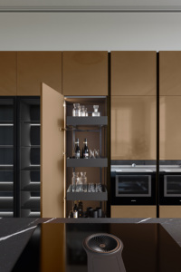 YK Carpintería Coctelera moderna <span class=keywords><strong>Accesorios</strong></span> de gabinete de cocina Inserción inteligente de mármol Cocina personalizada Isla con fregadero Cocina - Product Image 4
