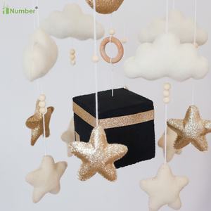 Nouvelles Arrivées, Mobile Musical Personnalisé Doux pour Bébé Musulman, Étoiles en Feutre, Jouets Suspendus Islamiques, Coran, Mobile pour Bébé Mecque - Product Image 4