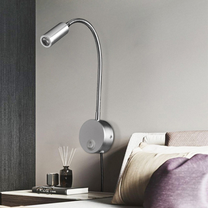 Lampe de lecture à col d'oie en fer à LED moderne réglable 3W pour chambre à coucher - Product Image 2