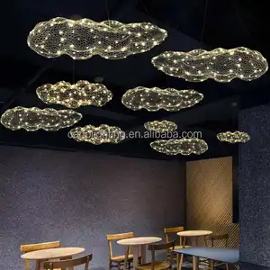 Lustre nuage en fil de poulet Lustre de décoration de restaurant Creative Star