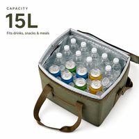 Sac isotherme de luxe portable 15L à fermeture éclair hermétique pour garder les aliments frais – Offre spéciale