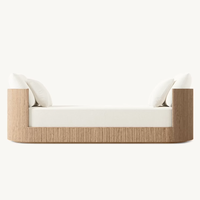 Banc de bout de lit moderne pliable en bois de rose massif American R, couleur et taille personnalisables, pour salon et détente