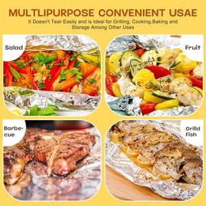 <span class=keywords><strong>Carta</strong></span> <span class=keywords><strong>stagnola</strong></span> standard resistente in alluminio per avvolgere cibi, grigliare, cuocere al forno 30cm*120m - Product Image 5