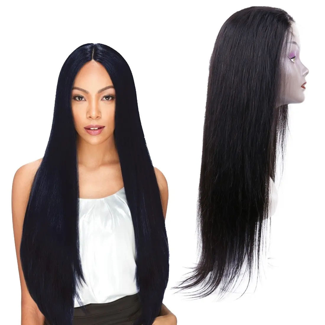 Wholesale Brazilian Raw Virgin Cuticle Aligned Human Hair Vendors 4*4 HD Swiss Lace Closure Human Hair Wigs For Back Women