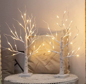 Arbre de bouleau <span class=keywords><strong>blanc</strong></span> simulé arbre rougeoyant maison arbre <span class=keywords><strong>d</strong></span>écoratif de vacances - Product Image 2