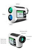 Télémètre laser OEM 600m rechargeable USB avec grand écran, fonction de verrouillage de drapeau et vibration, pour le golf