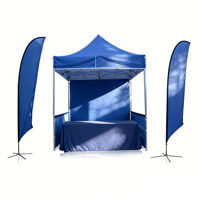 Tente de réception pliable portable en aluminium 3x3m (10x10ft) personnalisée pour événements extérieurs, expositions, publicité et salons professionnels