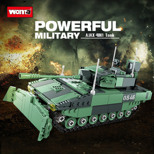 Bloques de construcción lepins para niños, juguete educativo intelectual de la 2. ª Guerra Mundial, <span class=keywords><strong>AJAX</strong></span>, armó, vehículo, soldados, 1 en 4, Hobby, juego de bloques - Product Image 2