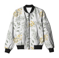 Jaket Bomber Motif Huruf Sublimasi Musim Dingin yang Nyaman, Logo Depan, Tebal, Warna dan Ukuran Dapat Disesuaikan, Model Panjang yang Modis