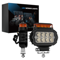 DXZ 55C-FS-T3 Luz de Advertencia LED de Alta Luminosidad 18W 6500 Lúmenes Multimodo Estroboscópica y de Inundación 9-36V 5.5 Pulgadas para Montacargas y Vehículos Todoterreno