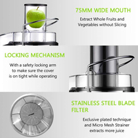 700W automatique acier inoxydable électrique fruits presse-agrumes centrifugeuse extracteur Machine 1.5L-2L capacité pour une utilisation en voiture