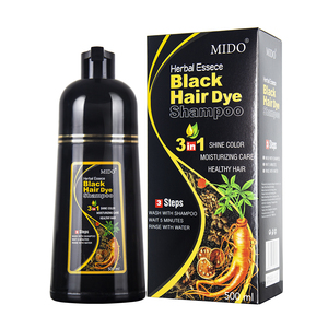Produits capillaires, shampooing pour changer la couleur des cheveux gris en noir, sans ammoniaque, shampooing colorant capillaire noir naturel à base de plantes Meidu - Product Image 2