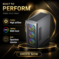 OEM Black Full Tower PC Case with Power Supply ATX Computer Cabinets for Gamers MOQ 300PCS