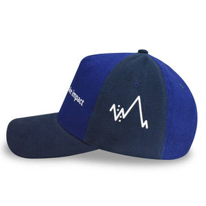 Casquettes 5 panneaux avec logo personnalisé, en coton, design bicolore avec fermeture arrière réglable - personnalisables pour les marques d'entreprise et scolaires - Product Image 4