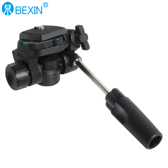 Professional 3 way pan head DSLR Video digital camera mount tripod head 360 Degree rotating panorama Vertical shot Fluid head