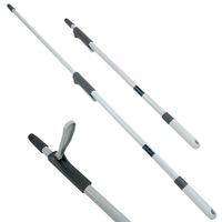 Perche télescopique légère en aluminium 88,5-130 cm, multi-usages, pour le nettoyage domestique et automobile