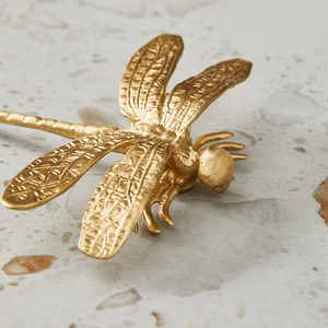Dragonfly <strong>Handle</strong> for Children's Cabinet <strong>Door</strong> Drawer C-2096 <strong>Gold</strong> Decorative Brass Creative Screw Modern Single - Product Image 3