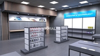 Meubles de présentation électroniques modernes pour salles d'exposition, rayonnages et équipements de magasin de détail pour la présentation de produits
