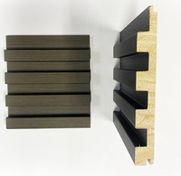Panneau mural grand mur en placage de PVC à grain de bois 3D Panneaux de calandre décoratifs en bois MDF massif cannelés pour la construction de maisons Matériau WPC