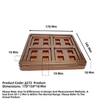 Barquette en plastique pour chocolat de qualité alimentaire à 16 cavités, barquette d'emballage personnalisée avec insert
