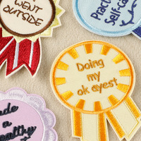 NOUVEAU Patch brodé thermocollant avec inscription anglaise pour chaussures, chapeaux, sacs et accessoires