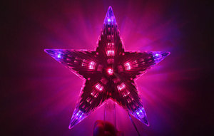 Stella A cinque Punte Colorata Che Cambia Albero Di Natale Luminoso Decorazione Topper Stella Per La Festa del partito Ornamento luce della stella del led - Product Image 6