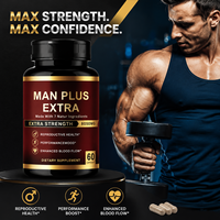 Capsules de Maca Plus pour Hommes, Marque Privée OEM ODM, Complément Herbal pour Booster l'Énergie et Soutenir l'Augmentation de Taille, 60 Comprimés