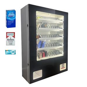 Mini <span class=keywords><strong>préservatif</strong></span> sanitaire Combo <span class=keywords><strong>distributeur</strong></span> automatique mural QR Code carte de crédit pièce jeton système de paiement matériau métallique Durable - Product Image 1