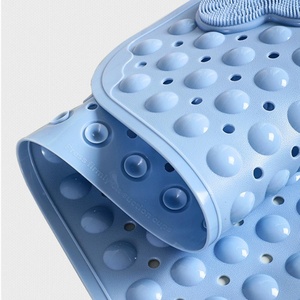 Alfombrilla de Ducha Cuadrada Antideslizante con Diseño de Montaña, Alfombrilla de Baño Suave de PVC con Ventosas y Nodos de Masaje para Ducha y Bañera - Product Image 5