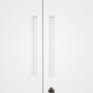 Libreria in Acciaio e Vetro Resistente con 4 Ripiani Regolabili e Porta a Battente, Armadio per Archiviazione per Casa e <span class=keywords><strong>Ufficio</strong></span>, per Uso Scolastico e in Palestra, per Officine - Product Image 6