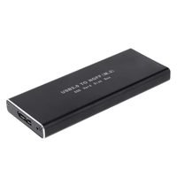 Carcasa USB 3.0 para SSD M.2 NGFF, Caja Externa para Disco Duro SSD M.2 con Clave SATA B, Adaptador Portátil de Aluminio de 5 Gbps para Laptop y PC