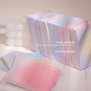 Blocs-notes autocollants Yolk Summer Gradient 10 cm x 10 cm, 50 feuilles, pour papeterie étudiante - Product Image 4