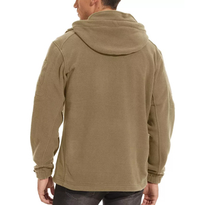 Áo khoác nỉ chiến thuật màu nâu CONMR dành cho nam, quần áo đi bộ đường dài mùa đông, áo khoác leo núi có nhiều túi, kèm huy hiệu - Product Image 5