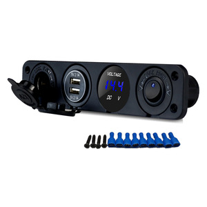 ที่ชาร์จในรถยนต์ Weichuang 12-24V 5A แบบสี่พอร์ตในหนึ่งเดียว พร้อมช่องเสียบ USB คู่ ตัวเชื่อมต่อจ่ายไฟ ตรวจจับแรงดันไฟฟ้า สำหรับรถยนต์ไฟฟ้า - Product Image 2
