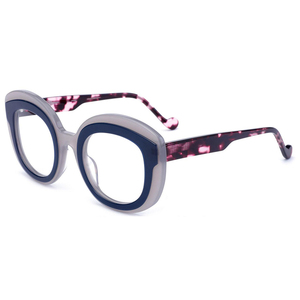 Chất lượng cao tùy chỉnh quang cảnh tượng khung cho phụ nữ quá khổ theo toa Acetate Kính mắt đầy màu sắc thiết kế thời trang - Product Image 4