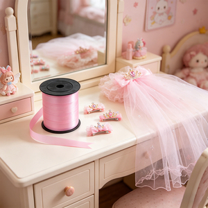 Nastro in Plastica Rosa Opaco per Feste e San Valentino, 500m, Riutilizzabile, per Decorazioni da Interno - Product Image 5