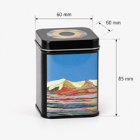 Caja de Metal Cuadrada con Logotipo Personalizado, Directamente del Fabricante OEM, para Almacenamiento de Café y Té, Caja de Metal Vacía de Calidad
