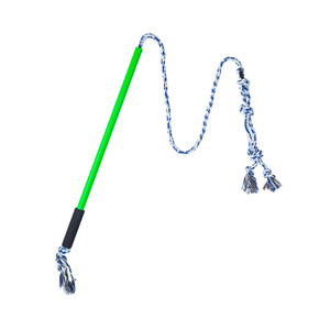 Cuerda de algodón de lujo, ejercicio interactivo, masticar, entrenamiento de perros, juguetes de tirón con varita extensible, poste de coqueteo para tirar de perro - Product Image 3