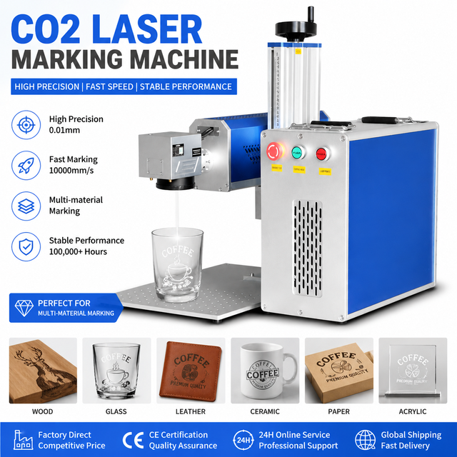 Fiber/uv/co2 Laser Marking Machine Portable Mini  Metal Card Laser Engraving Machine  30w  Hot Sell