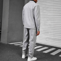 Nouvel ensemble décontracté homme automne-hiver : cardigan à col rabattu, manteau à manches longues et pantalon ample – Vente en gros