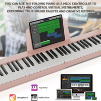 KERID Music Foldable Piano Keyboard Electronic Folding Piano Portable Digital 88 Key Piano Musical Instrument