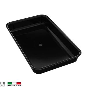 Vassoio rettangolare da banco 36x22 cm nero con bordi arrotondati, vassoio espositore per organizer frigo - Product Image 3